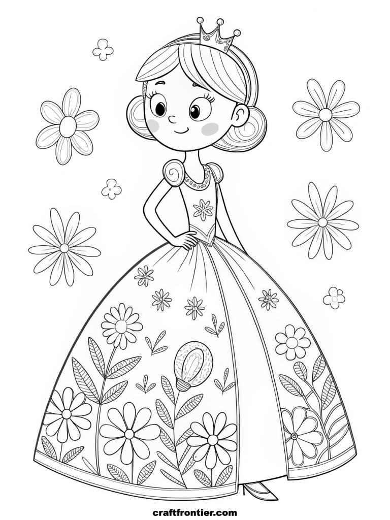 Magical Moments: 23 Enchanting Princess Coloring Pages for Creative Kids