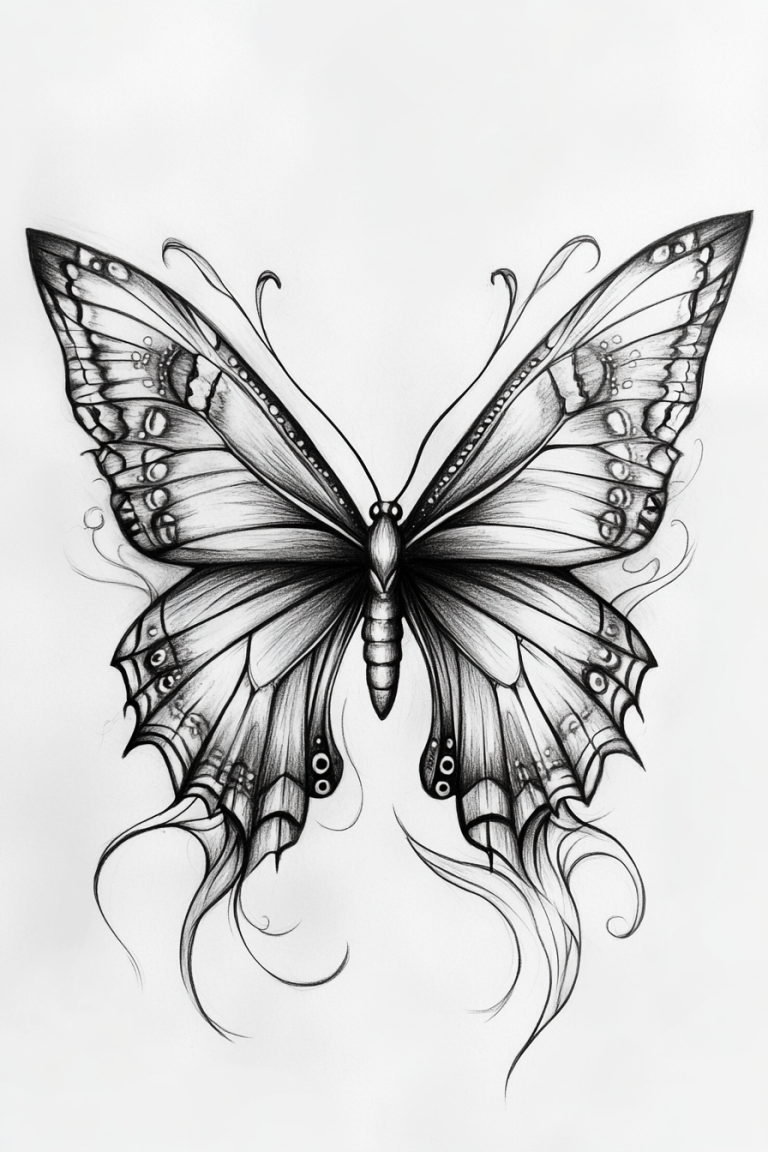 Fluttering Inspiration: 21 Captivating Butterfly Sketch Ideas to Ignite Your Creativity