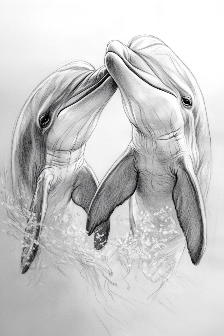 Dive into Creativity: 19 Inspiring Dolphin Drawing Sketch Ideas