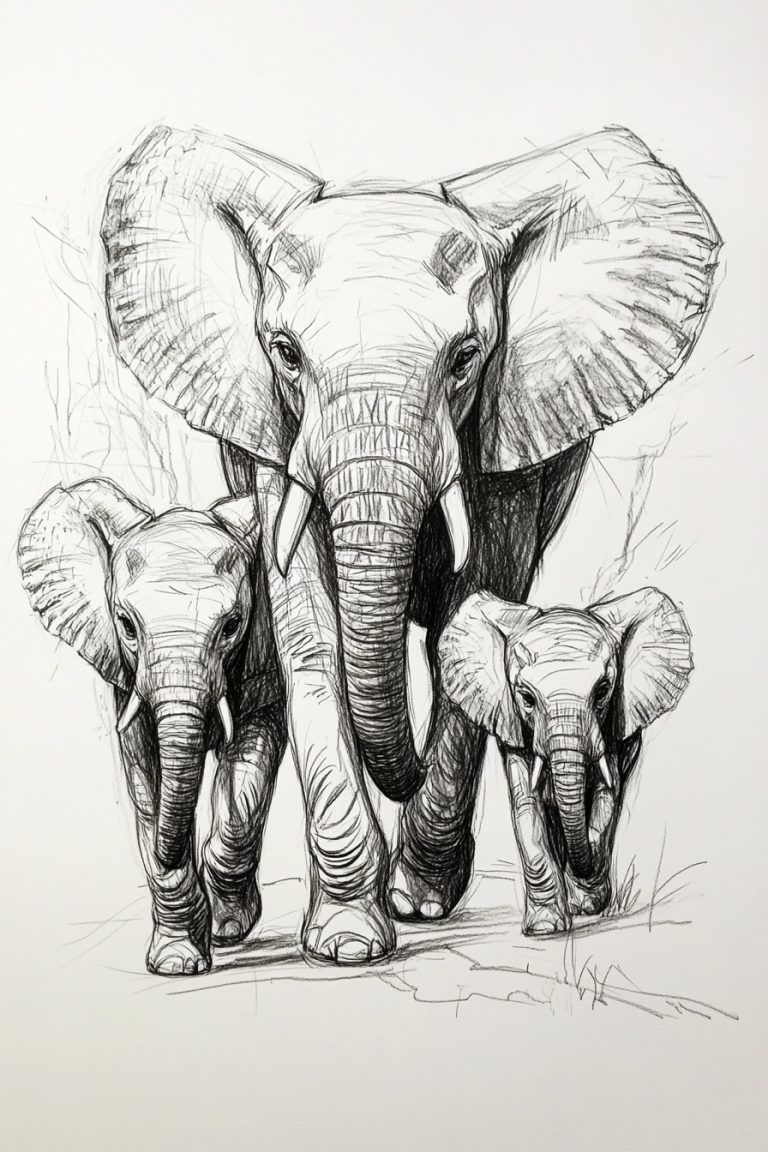 Creative Elephant Sketches: 16 Inspiring Drawing Ideas to Explore