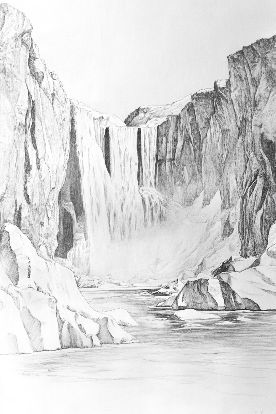 Waterfall_Drawing_12