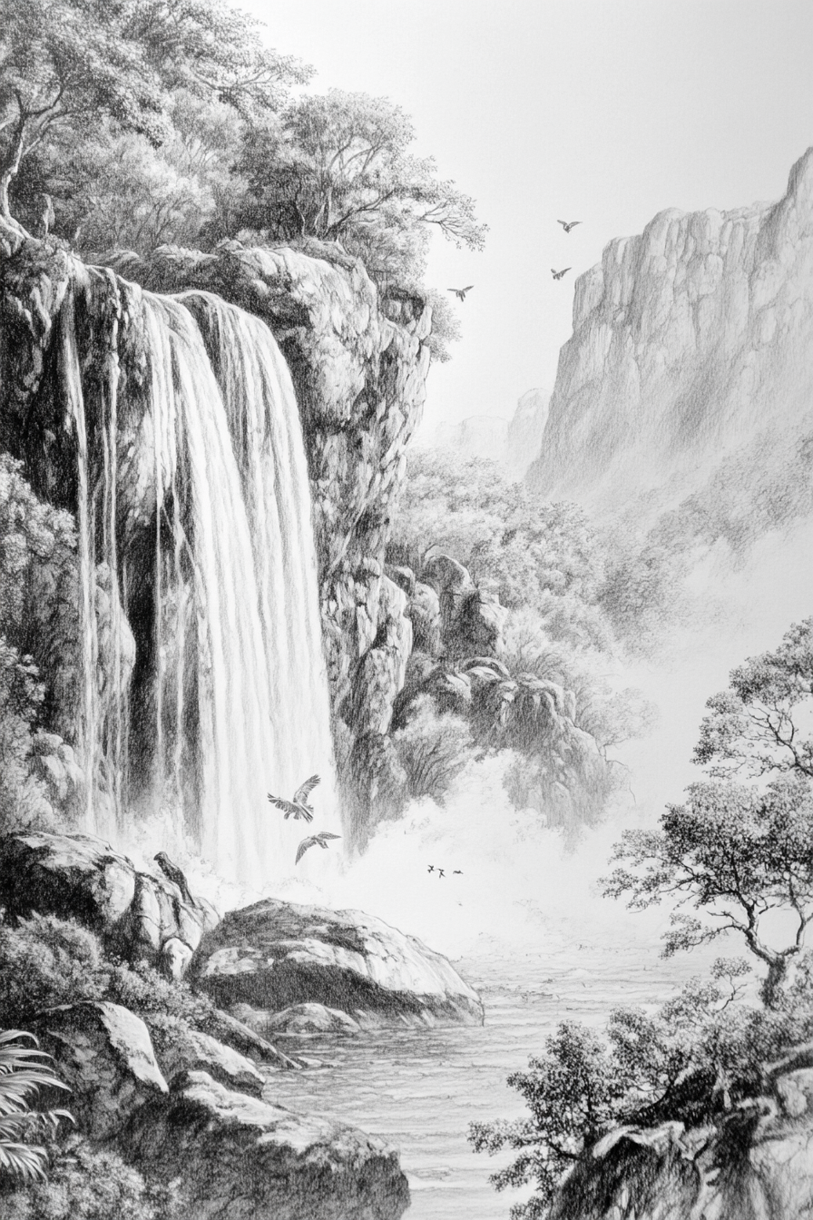 Waterfall_Drawing_18