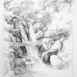 Flowing Inspiration: 19 Creative Waterfall Drawing Sketch Ideas