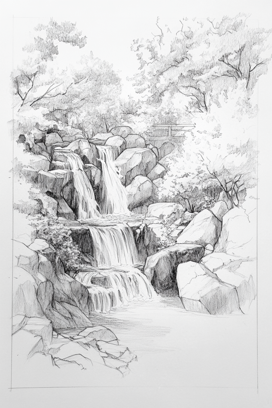 Waterfall_Drawing_5