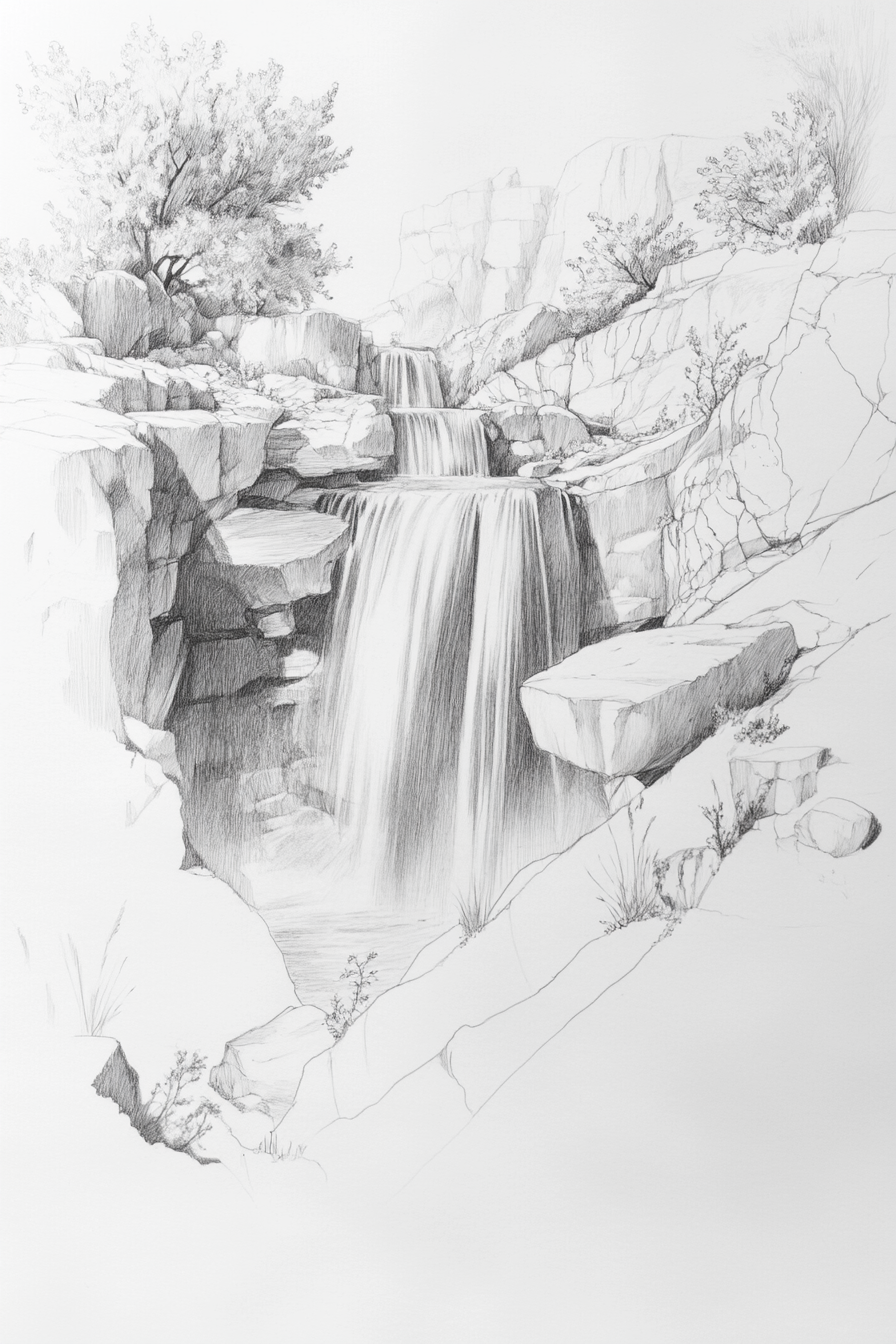 Waterfall_Drawing_9