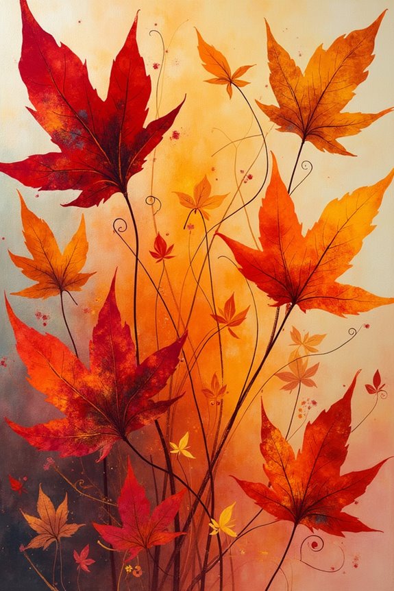 abstract leaf art techniques