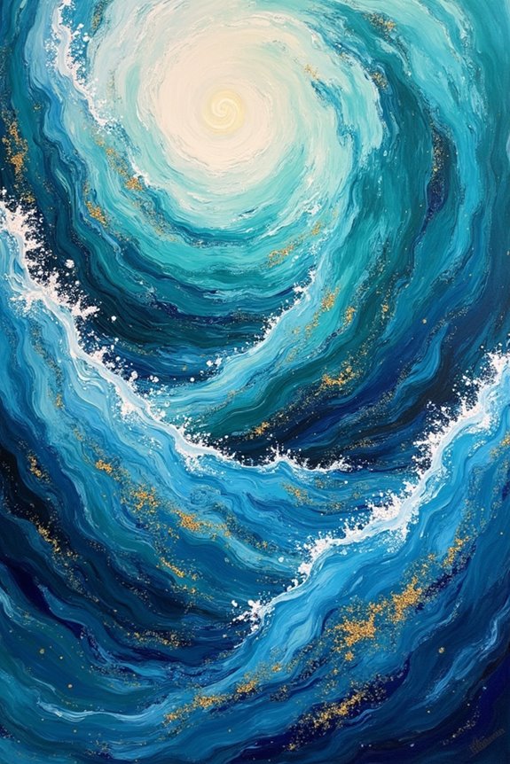 abstract ocean wave patterns