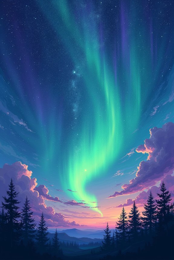 aurora borealis night sky