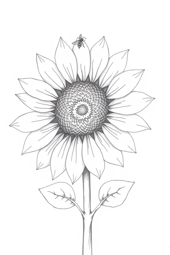 bees pollinating vibrant sunflowers