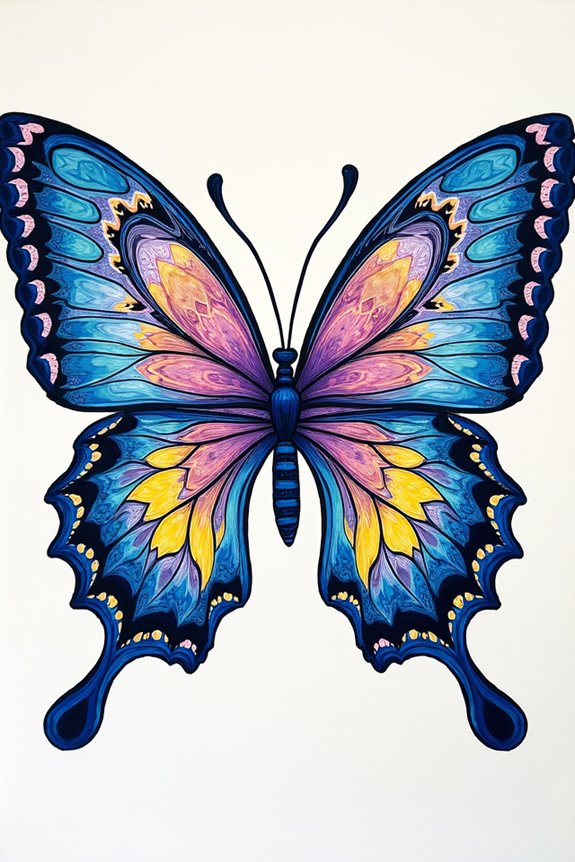 butterfly mandala art creation