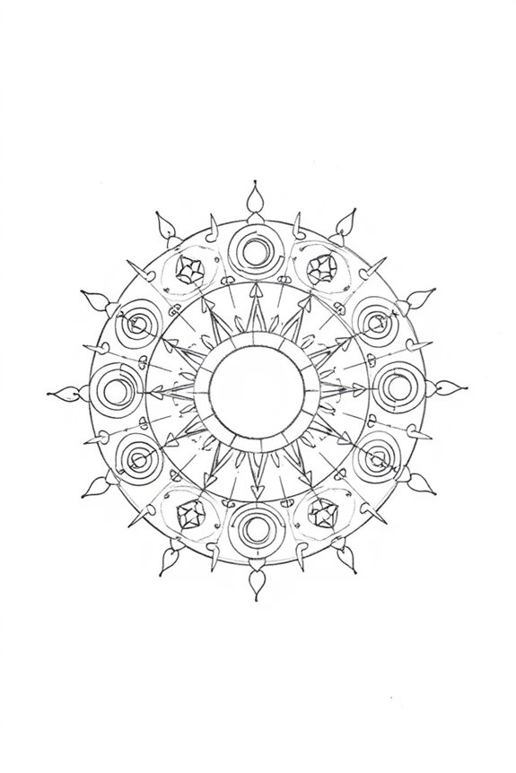 celestial bodies mandala drawing