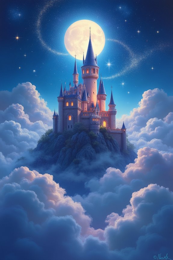 celestial castle in clouds