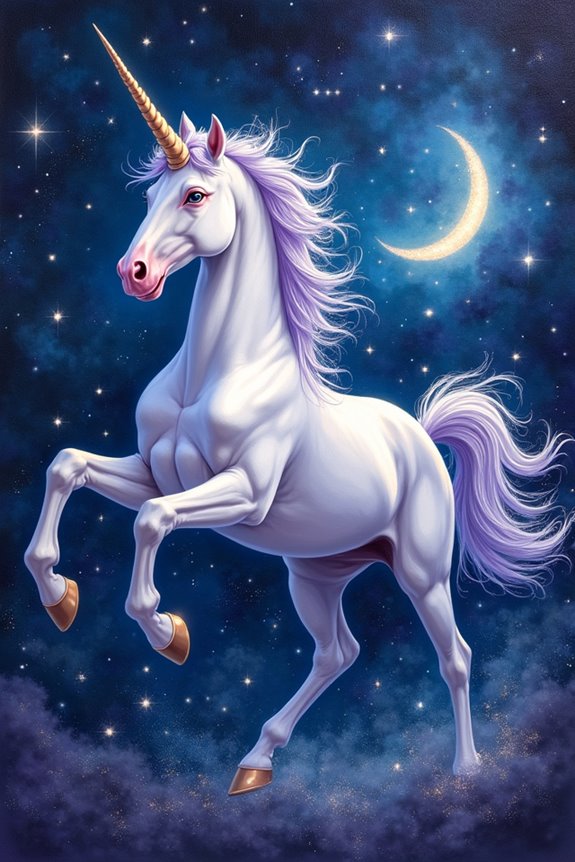 celestial unicorn in cosmos