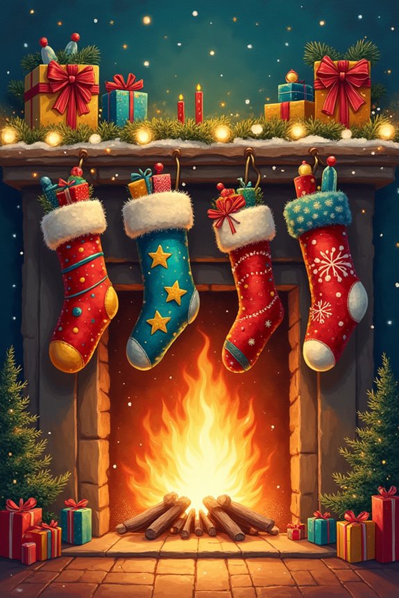 cheerful personalized festive stockings