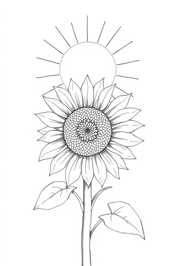 cheerful sunflower basking sunlight