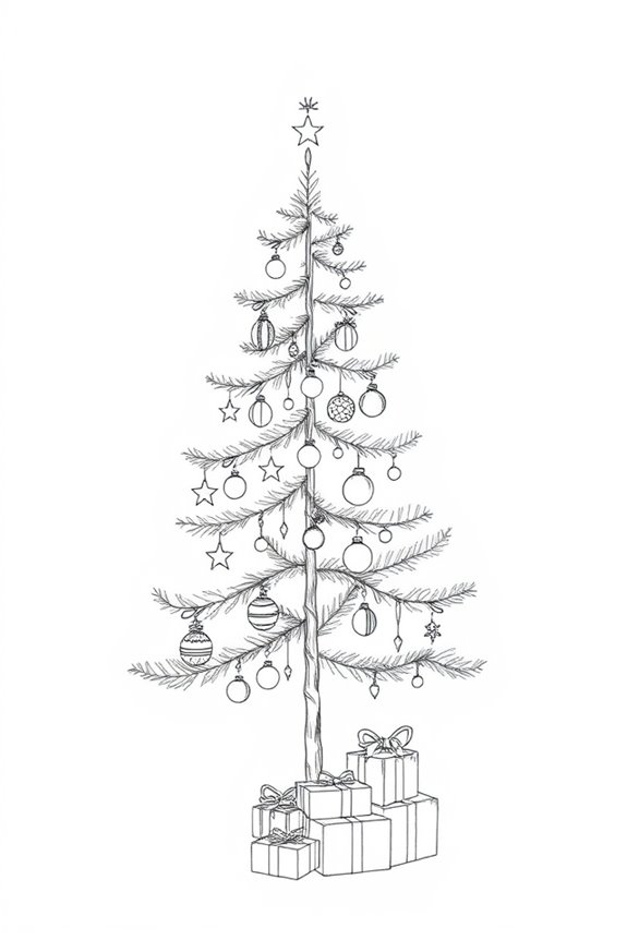 classic festive pine tree