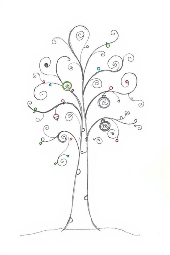 colorful abstract christmas tree