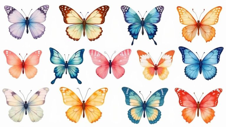 colorful butterfly painting ideas