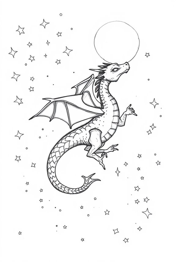 cosmic dragon among stars