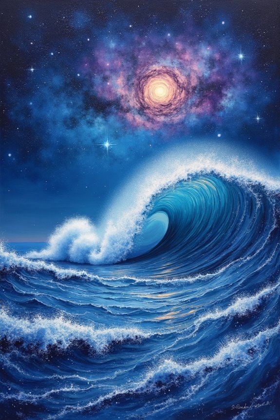 cosmic ocean waves painting