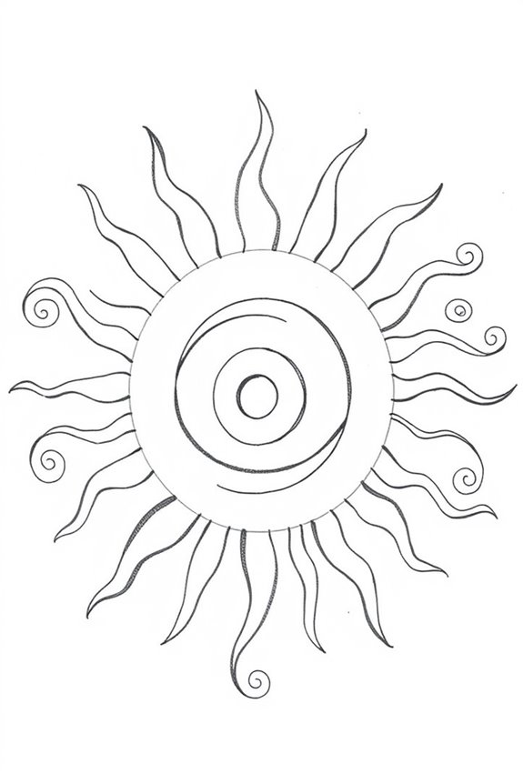 creative abstract sun rays