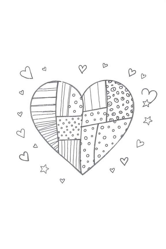 creative patchwork heart design