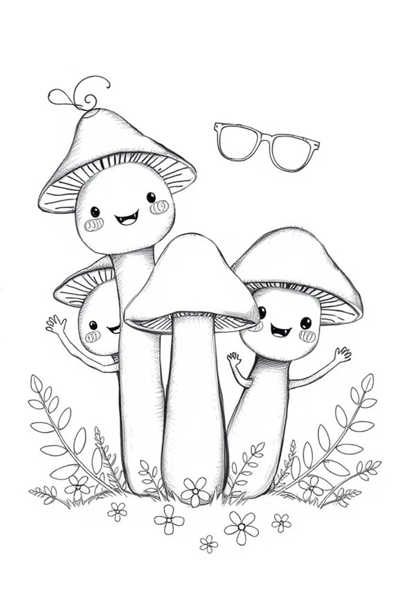 delightful whimsical mushroom creatures