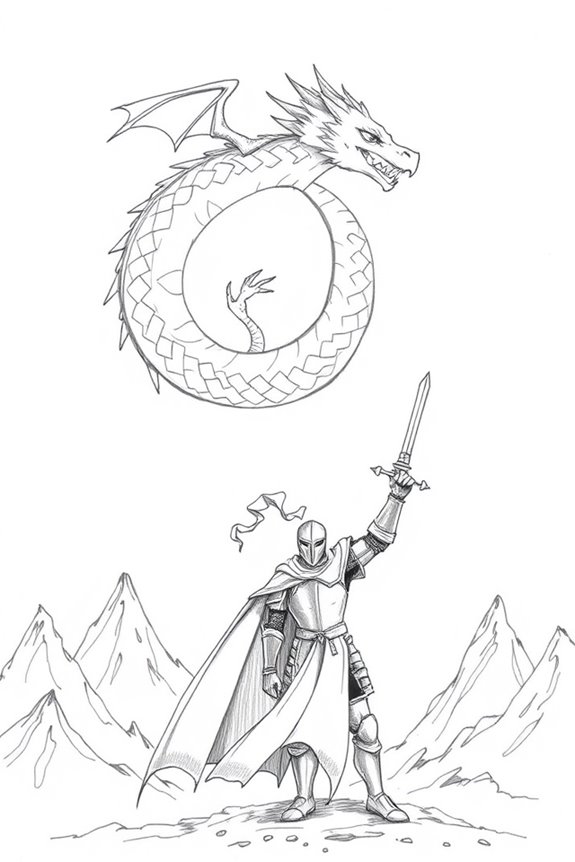 dragon versus knight showdown