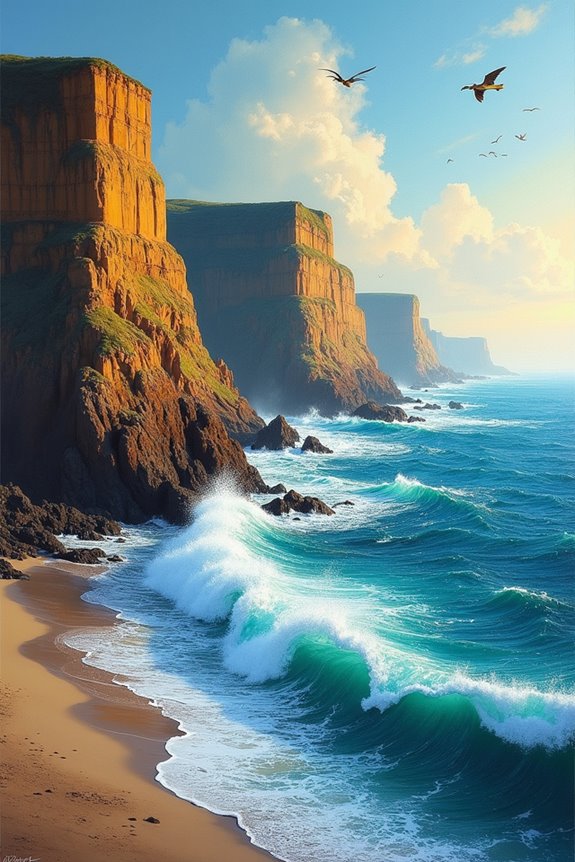 dramatic coastal painting technique