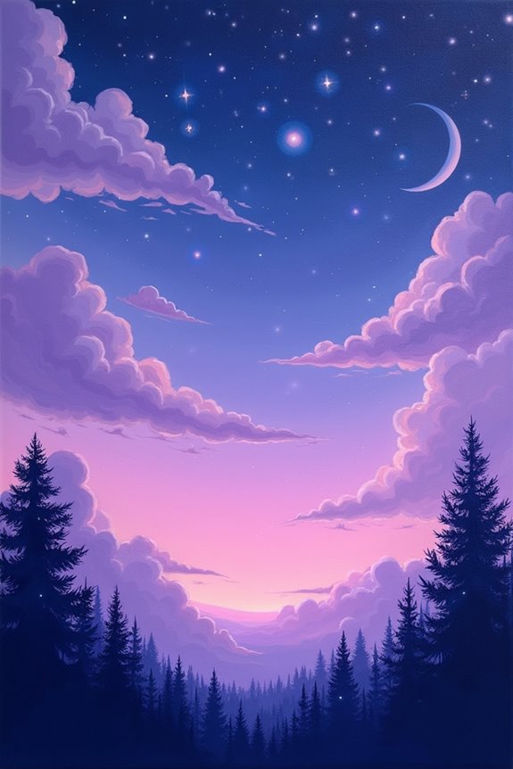 dreamy lavender sunset canvas
