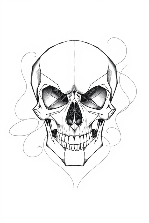 dynamic abstract skull composition