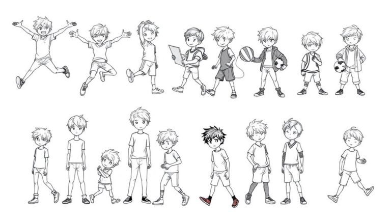 dynamic character drawing ideas