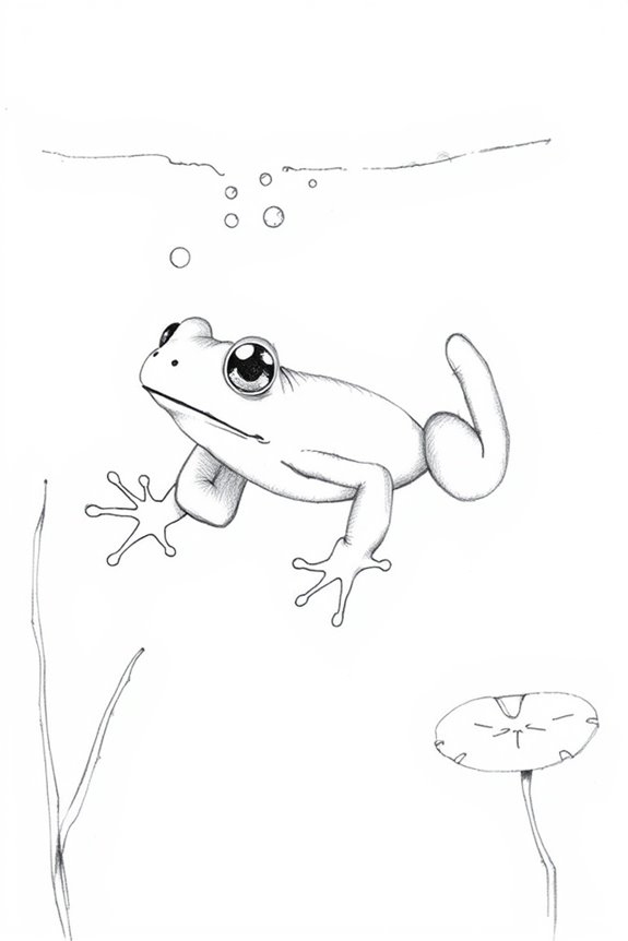 enchanting underwater frog scene