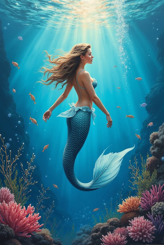 enchanting underwater mermaid scene