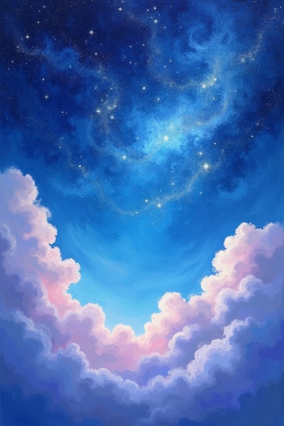 ethereal starry night painting