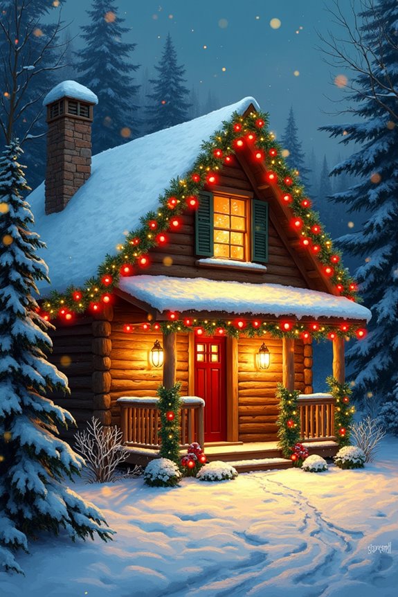 festive holiday light display