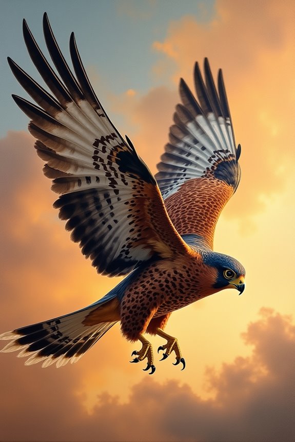 fierce falcons in flight