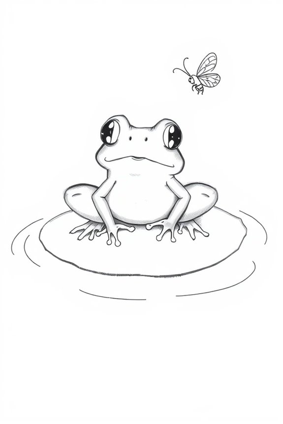 frog eagerly awaits snack