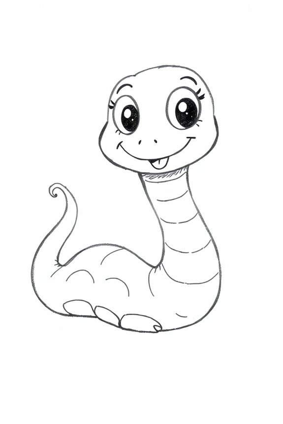 imaginative cartoon snake design