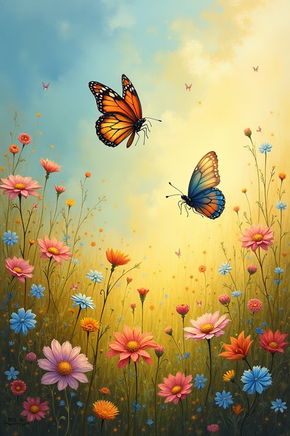 impressionist butterfly landscape artistry
