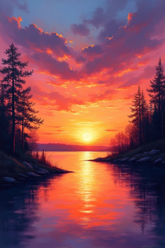impressionist sunset painting techniques