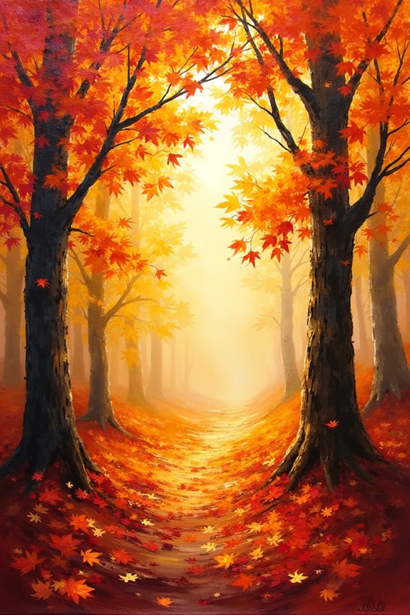 impressionistic seasonal leaf expressions