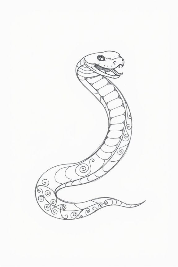 intricate tribal snake patterns