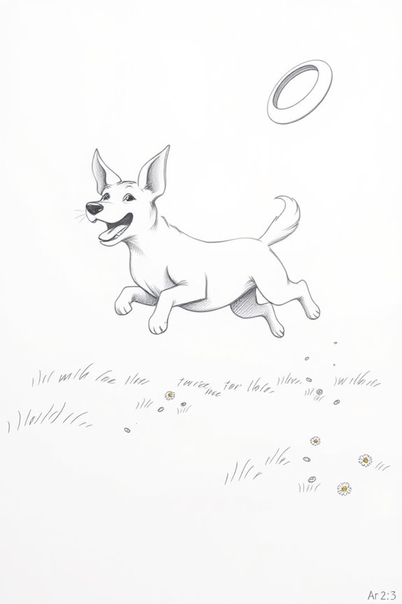 joyful dog fetching ball