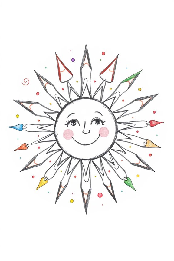 kaleidoscopic sunburst patterns