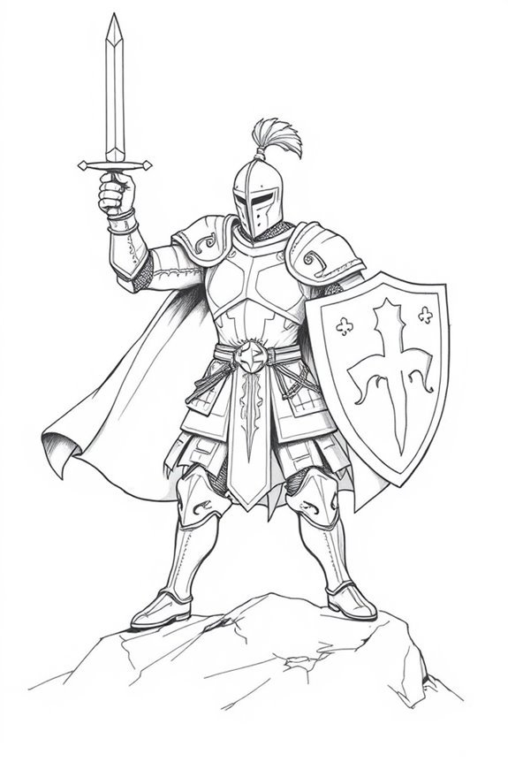 knight in gleaming armor