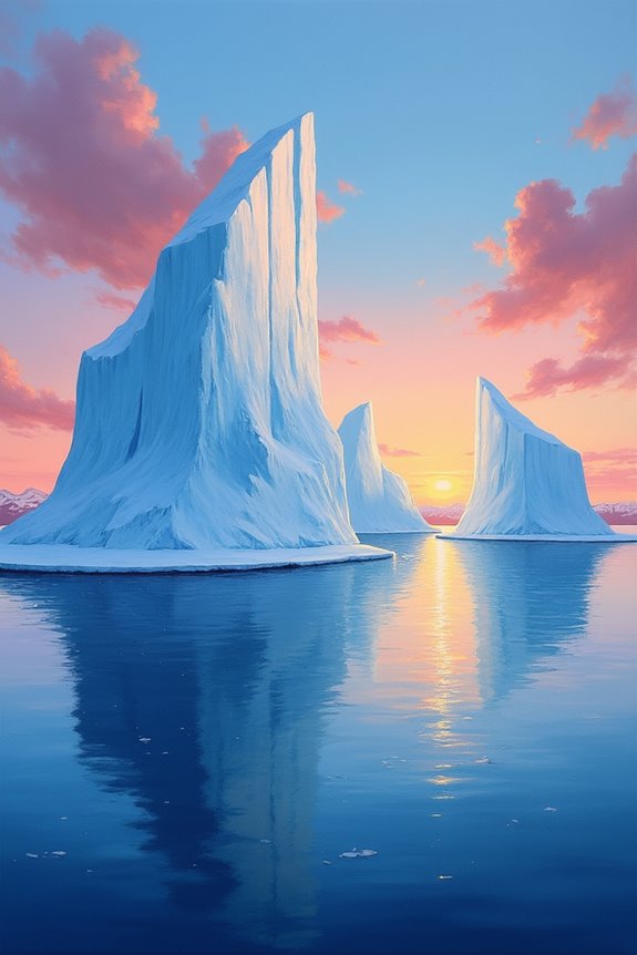 majestic icebergs in arctic