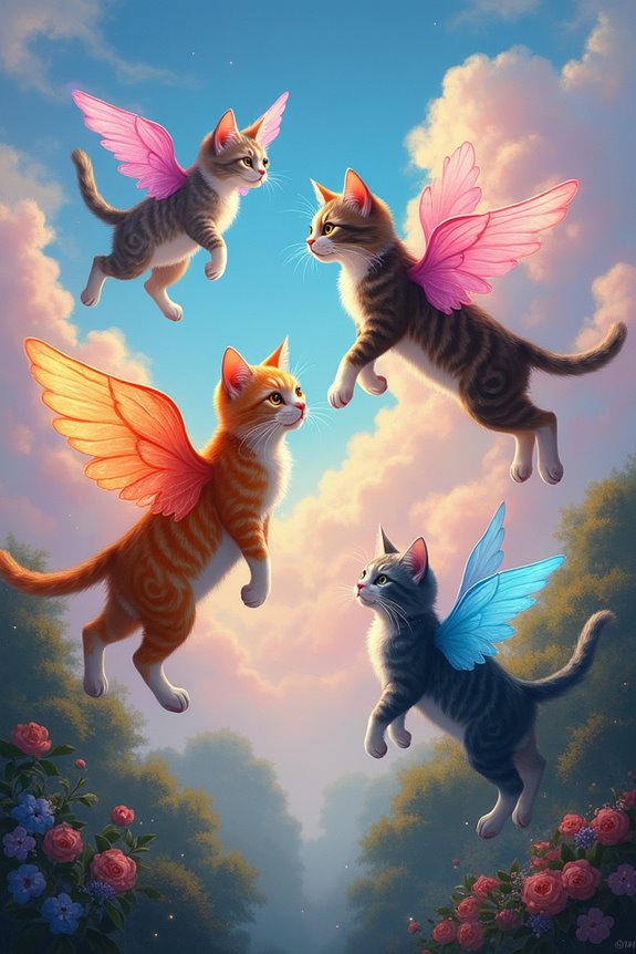 majestic winged feline fantasy
