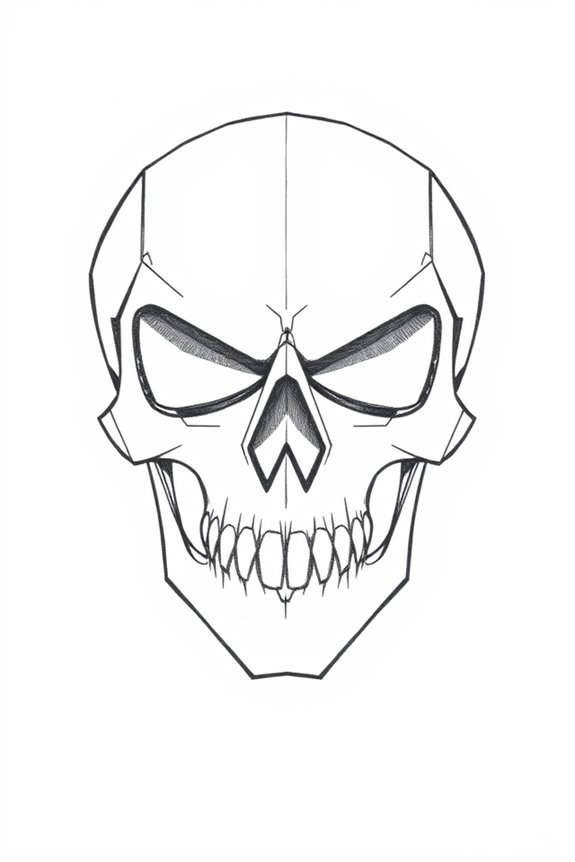 modern geometric skull art
