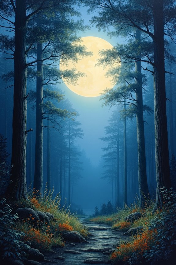 moonlit forest tranquility captured